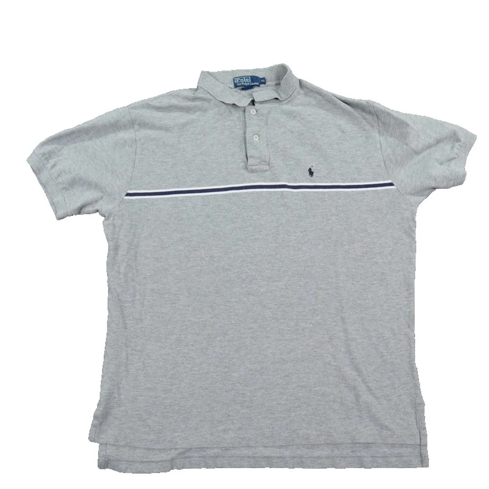 VTG Polo Ralph Lauren Polo Shirt Men Extra Large Stripe ClassicFit Pony Lot of 3